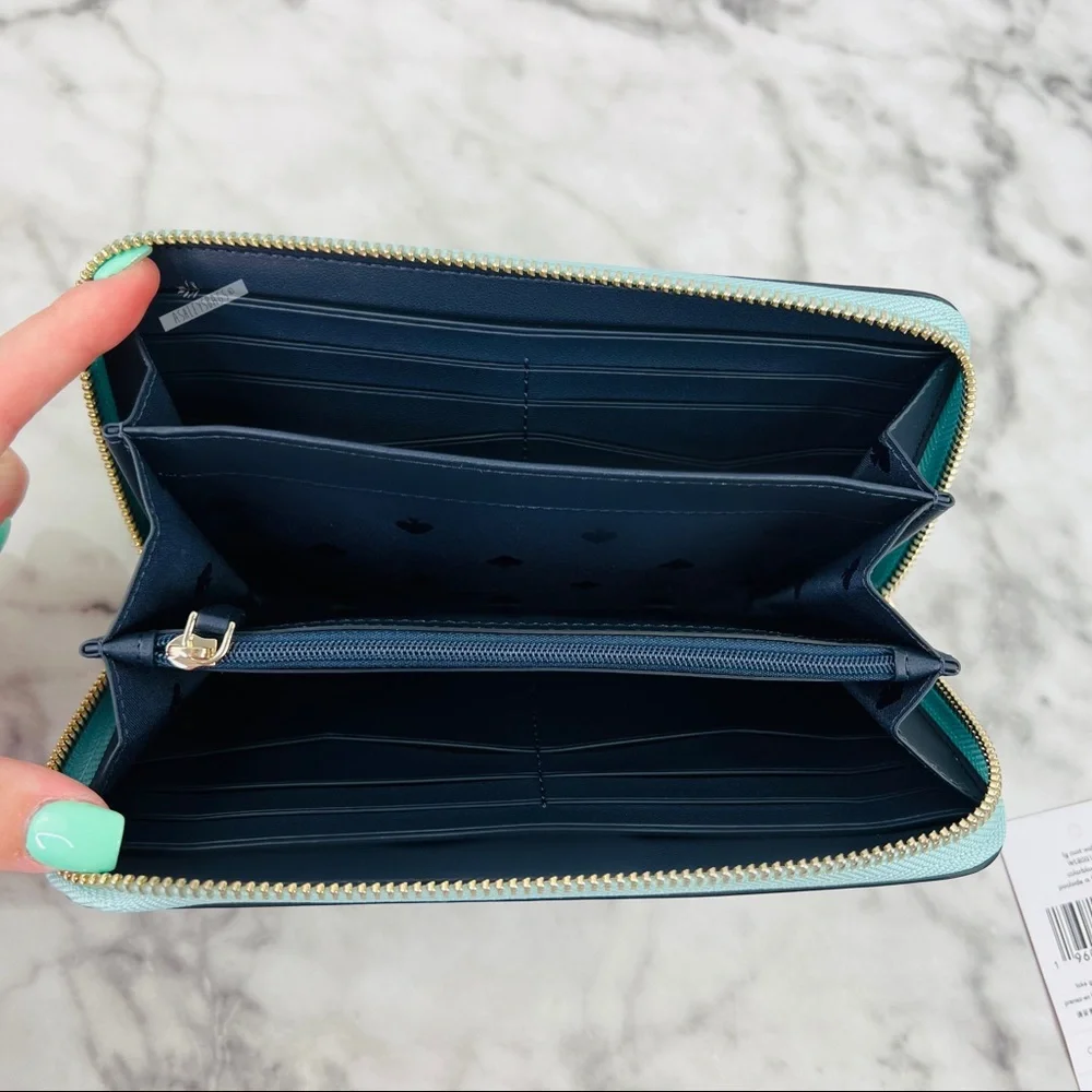 Kate Spade Staci Colorblock Large Continental Wallet In Poolside Multi - Picture 4 of 6